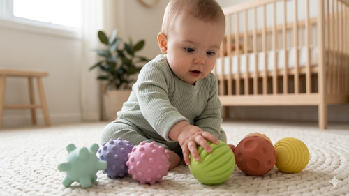 Bunte Sensorikbälle: Erstes Fühlen & Entdecken (6er-Set)